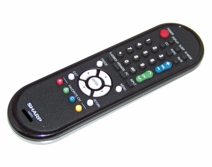 Sharp remote tv control lcd original controls