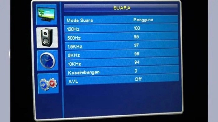 Cara setting suara tv polytron led