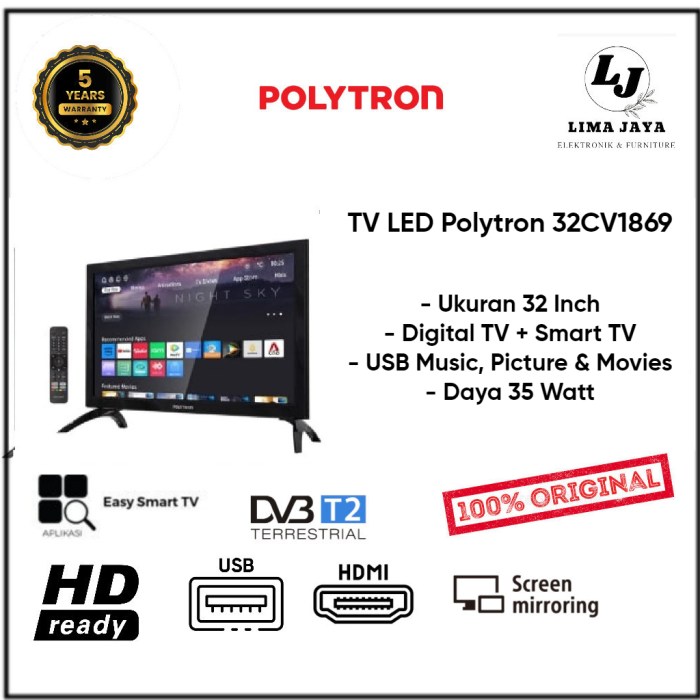 Cara memperbaiki tv led polytron tidak ada gambar