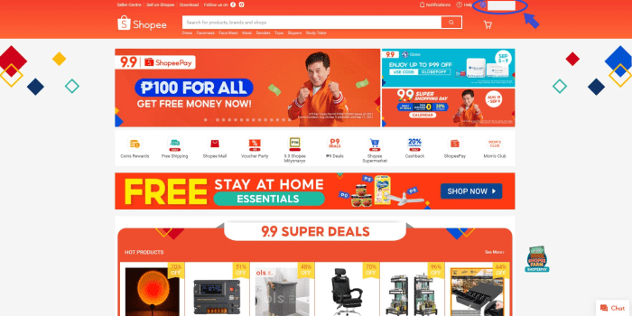 Cara melihat umur akun shopee