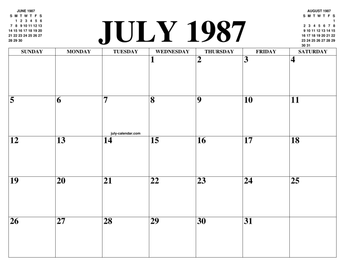 Kalender april 1987 lengkap dengan weton