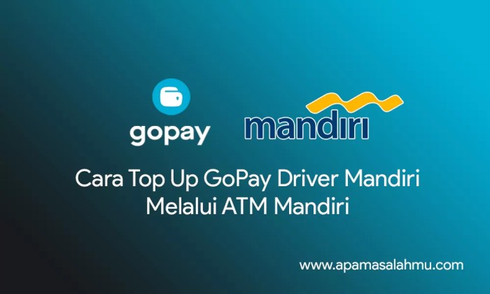 Top up gopay driver via mandiri