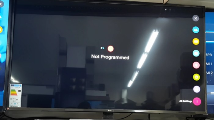 Tv belum diprogram