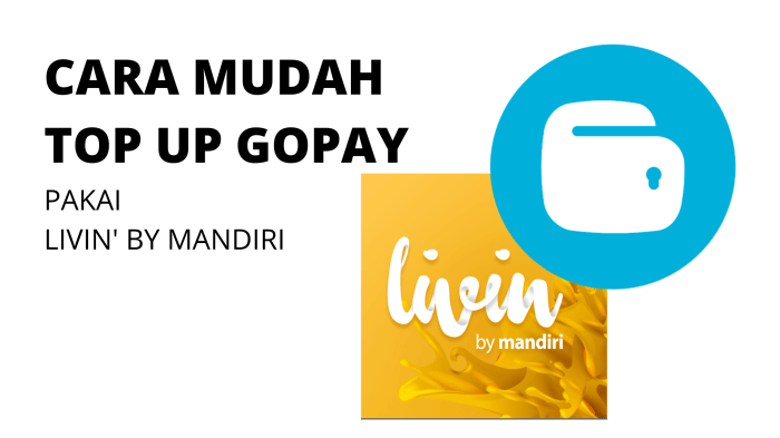 Top up gopay driver via livin mandiri