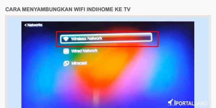 Cara menyambungkan indihome ke tv sharp