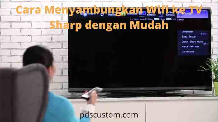 Cara menyambungkan indihome ke tv sharp