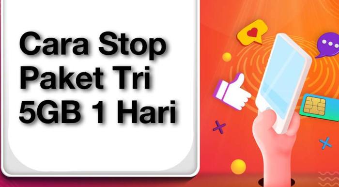 Cara stop paket tri 1.5gb 1 hari