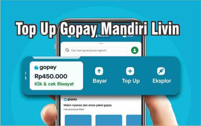 Cara top up gopay driver via livin mandiri