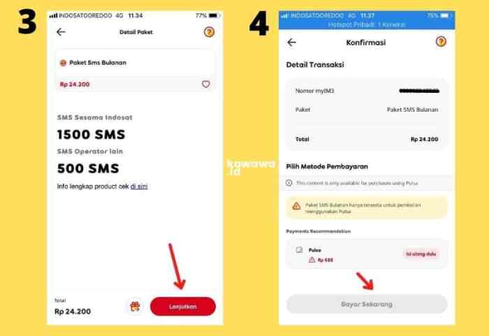 Cara beli paket indosat lewat sms