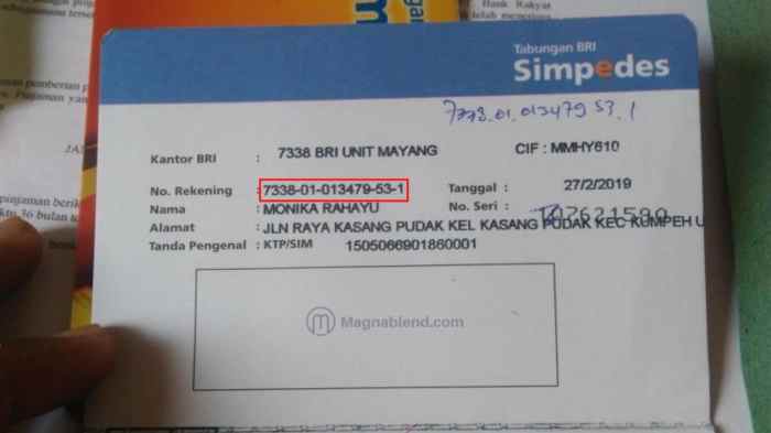 Nomor rekening linkaja