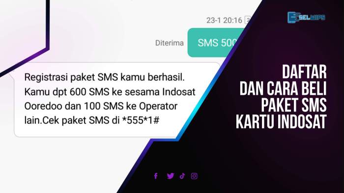 Cara beli paket indosat lewat sms