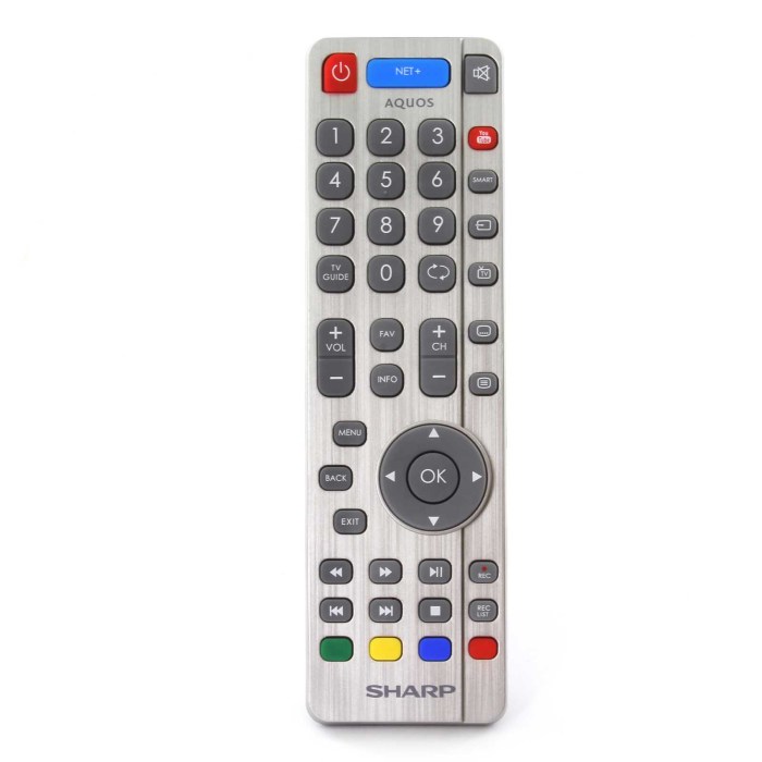 Fungsi tombol remote tv sharp aquos