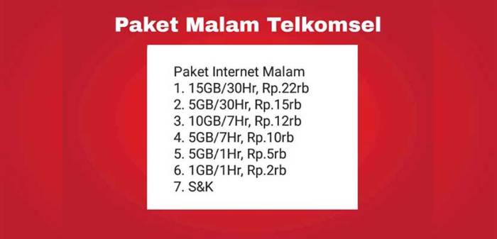 Cara menggunakan paket malam tanpa mengurangi kuota utama telkomsel