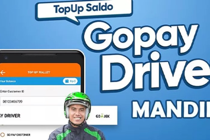 Top up saldo driver gojek via livin mandiri