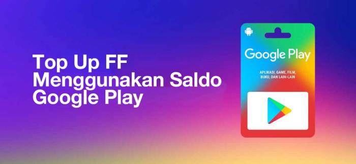 Top up ff pakai google play