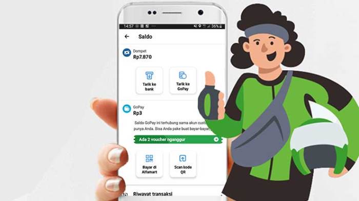 Top up saldo gojek driver mandiri