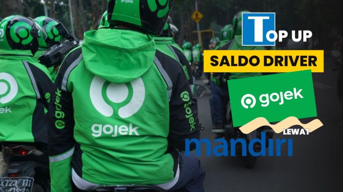 Top up saldo driver gojek via livin mandiri