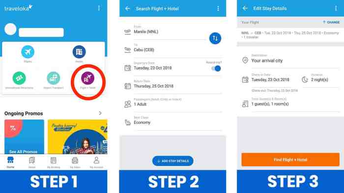 Hotel traveloka flights package book flight advertise destinations