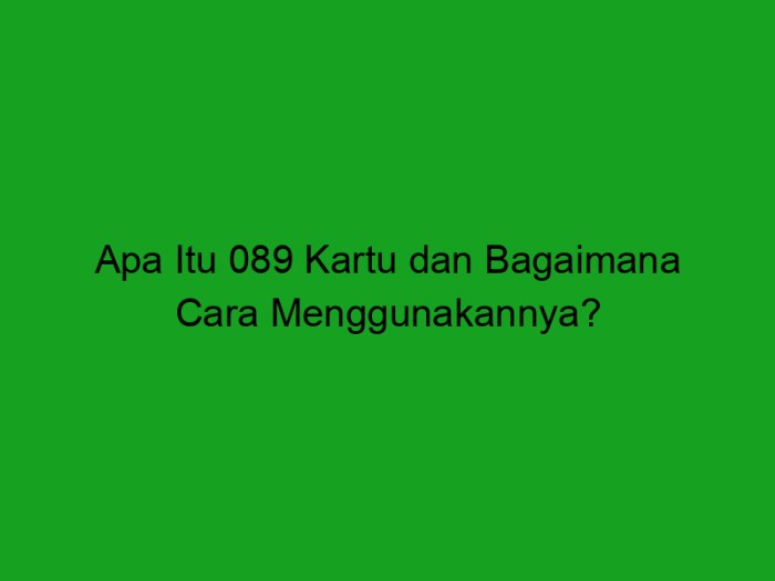 089 kartu apa