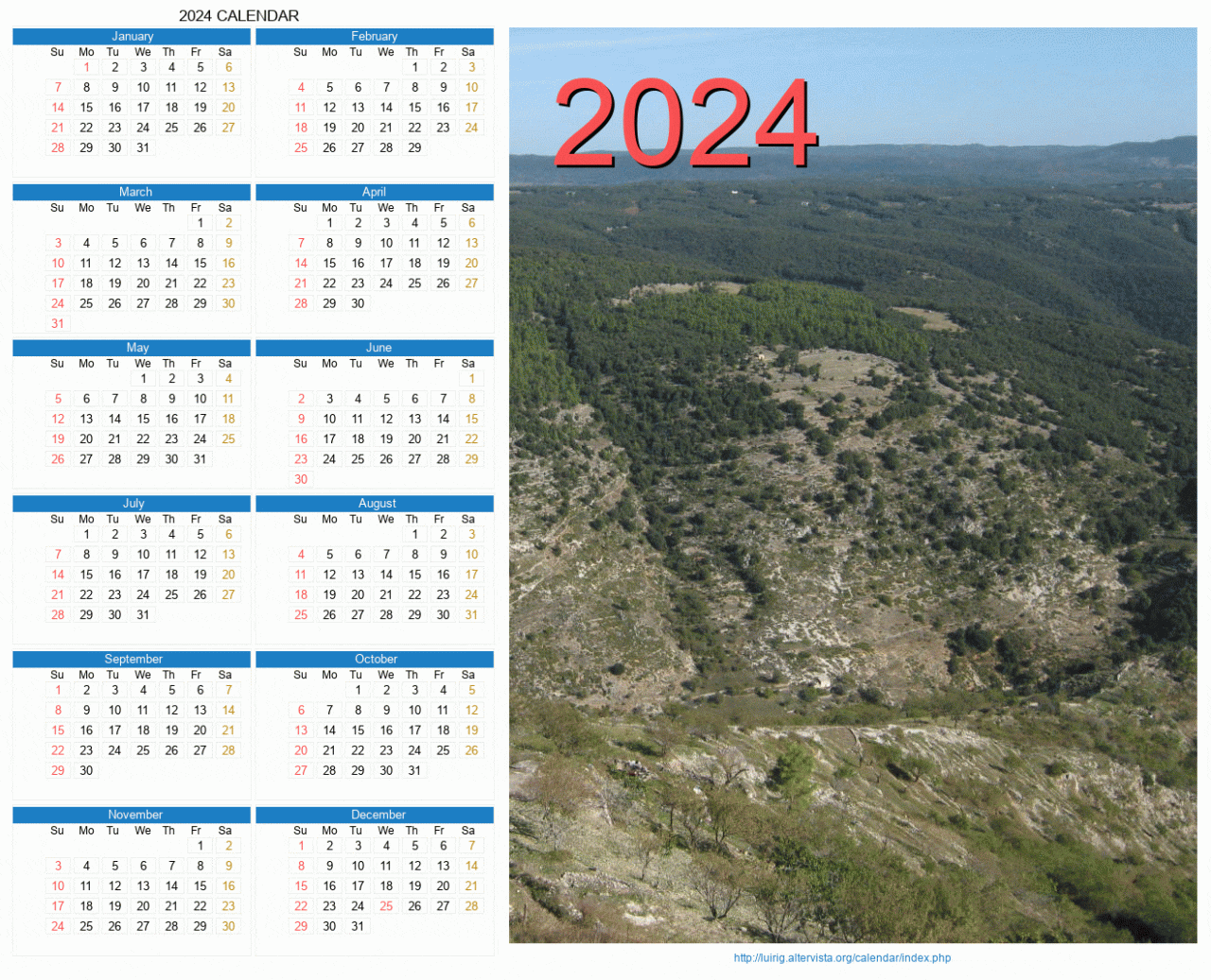 Calendar 1981 year printable