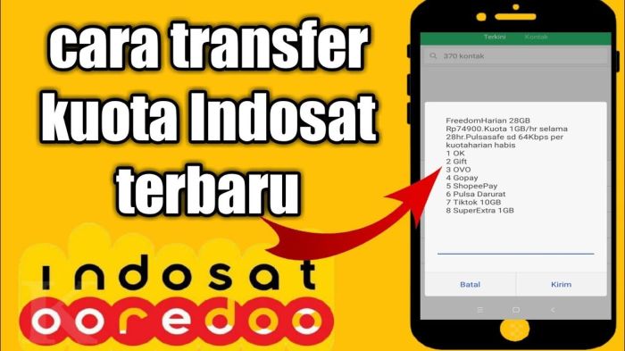 Cara mengubah kuota zona menjadi kuota utama indosat