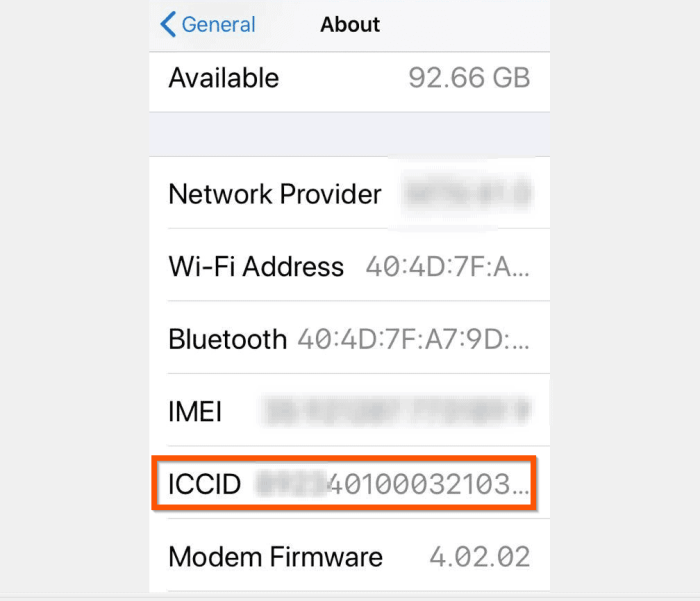 Iccid iphone check