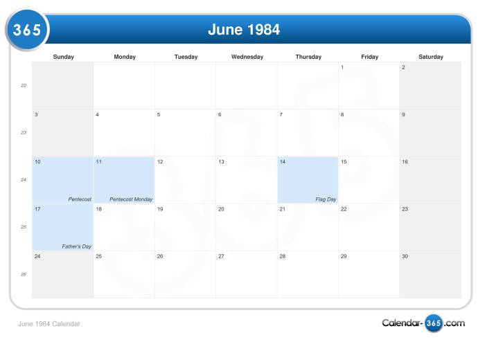 Kalender juni 1984 lengkap dengan weton