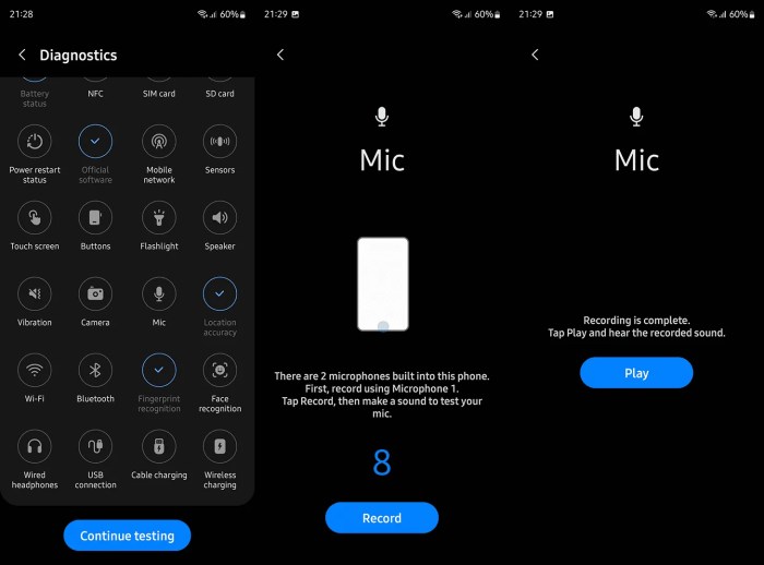 Cara cek mic hp samsung