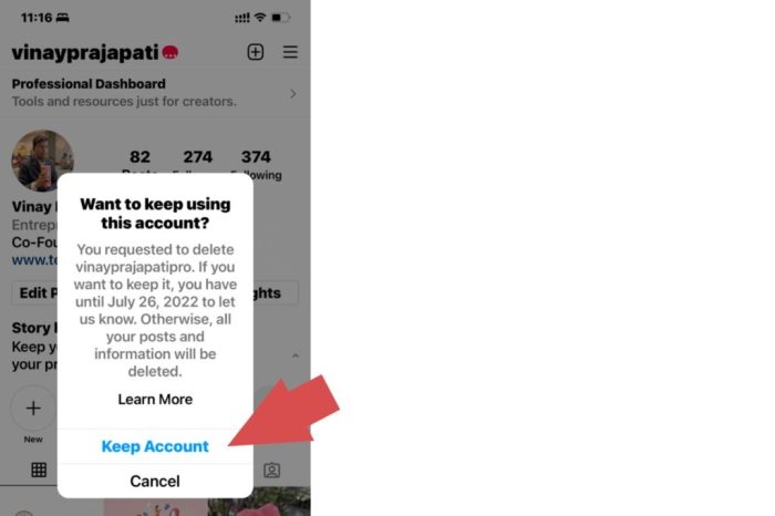 Cara melihat akun instagram yang sudah dihapus